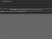 Tablet Screenshot of mastery.net